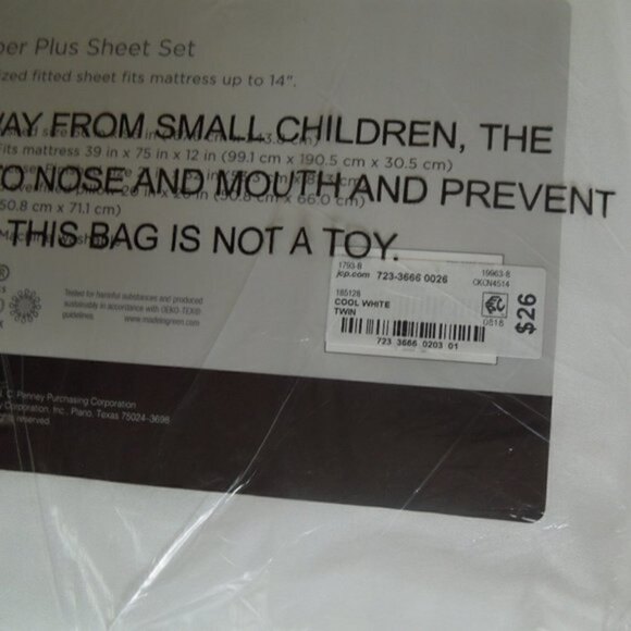 Home Expressions Microfiber Plus Sheet Set Twin White Dorm - Picture 5 of 5